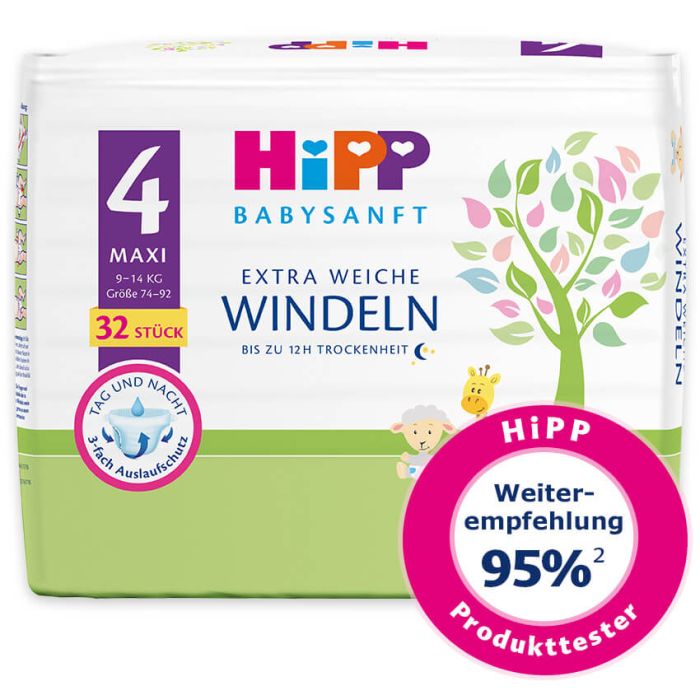 HiPP Babysanft Extra Weiche Windeln, Größe 4