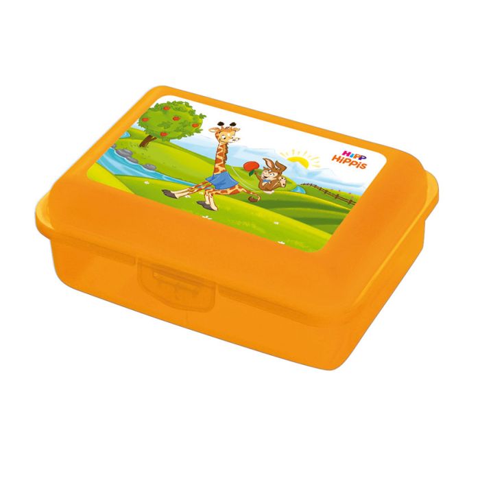 je 1 x HIPP Löffelbox mit zwei Löffeln in Orange NEU 